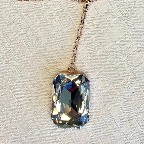 FAC Large Swarovski Large Crystal Pendant Necklace - Picture 3 of 7
